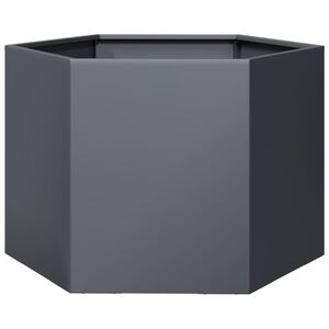 vidaXL Pflanzk&uuml;bel Anthrazit Sechseckig 69x60x45 Stahl