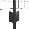 vidaXL Zaun mit Pfosten Grau 0,8 x 25 m Stahl
