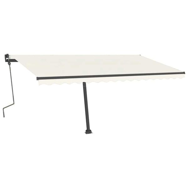 vidaXL Standmarkise Manuell Einziehbar 400x300 cm Creme