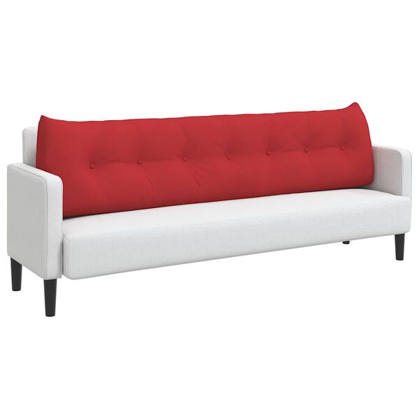 vidaXL R&uuml;cken Kissen Rot 200 x 24 x 50 cm Stoff