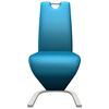 vidaXL Esszimmerstühle in Zick-Zack-Form 2 Stk. Blau Kunstleder