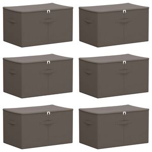 vidaXL Aufbewahrungsbox 6 pcs Anthrazit 55 x 35 x 32 cm Vliesstoff