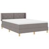vidaXL Boxspringbett mit Matratze Taupe 200 x 160 cm Polyester