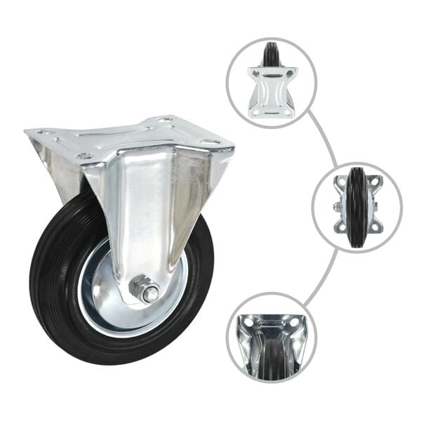 vidaXL 16 Stk. Bockrollen 160 mm