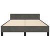 vidaXL Bettgestell ohne Matratze Dunkelgrau 120x190 cm Samt