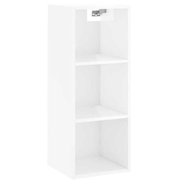 vidaXL Highboard Hochglanz-Wei&szlig; 34,5x32,5x180 cm Holzwerkstoff
