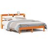 vidaXL Massivholzbett ohne Matratze Wachsbraun 140x190 cm Kiefernholz