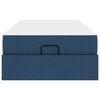 vidaXL Bettgestell mit Matratze mit Matratze 2 pcs Blau Stoff