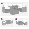 vidaXL 6-tlg. Garten-Sofagarnitur mit Kissen Grau Poly Rattan