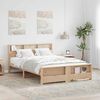 vidaXL Bettrahmen mit Kopfteil Braun 150 x 200 cm Holzwerkstoff