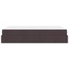 vidaXL Bettgestell mit Matratze mit Matratze 2 pcs Hellbraun Stoff