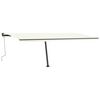 vidaXL Standmarkise Manuell Einziehbar 600x300 cm Creme