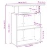 vidaXL Empfangstheke Braun Eichen-Optik 100x40x104 cm Holzwerkstoff