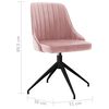 vidaXL Esszimmerst&uuml;hle 4 Stk. Rosa Samt