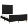 vidaXL Bettgestell ohne Matratze Schwarz 120x200 cm Stoff