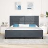 vidaXL Boxspringbett mit Kopfteil Dunkelgrau 200 x 200 cm Samt