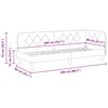 vidaXL Eckbettgestell mit Kopfteil Weinrot 80 x 200 cm Stoff