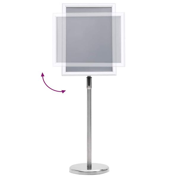 vidaXL Plakatständer 2 pcs Silber 32,7 x 24 x 108 cm Aluminium