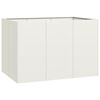 vidaXL Pflanzgef&auml;&szlig; Wei&szlig; 120x80x80 cm Stahl