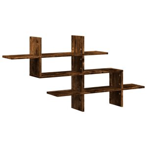 vidaXL Wandregal R&auml;uchereiche 124,5x18x60,5 cm Holzwerkstoff
