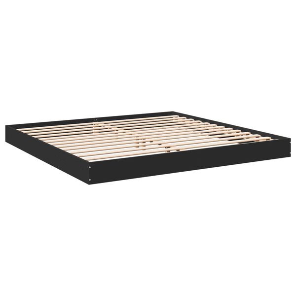 vidaXL Bettgestell ohne Matratze Schwarz 180x200 cm Holzwerkstoff
