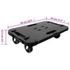 vidaXL Transportroller 3 Stk. Schwarz Polypropylen 300 kg