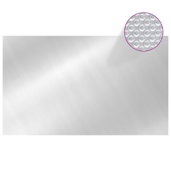 vidaXL Rechteckige Poolabdeckung 1000x600 cm PE Silbern