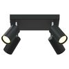 vidaXL Deckenstrahler mit Strahlern Schwarz 26 x 26 x 16,5 cm Metall