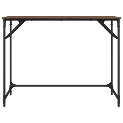 vidaXL Schreibtisch Braun Eichen-Optik 100x45x76cm Holzwerkstoff Stahl