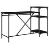 vidaXL Schreibtisch Schwarz Eichen-Optik 135 x 50 x 90 cm