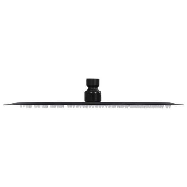 vidaXL Regenbrause Edelstahl 30 cm Rund Schwarz