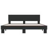 vidaXL Bettgestell Schwarz 200x200 cm Holzwerkstoff und Metall