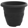 vidaXL Runder Blumentopf 24 pcs Schwarz &Oslash; 26 x 21,5 cm Kunststoff