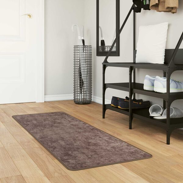 vidaXL Teppichl&auml;ufer MARSA Grau 150 x 50 cm Polyester und PVC