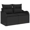 vidaXL Garten-Sofa-Set mit Kissen mit Speicher 9 pcs Schwarz