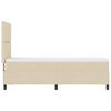 vidaXL Boxspringbett mit Matratze mit Kopfteil Creme 80 x 200 cm Stoff