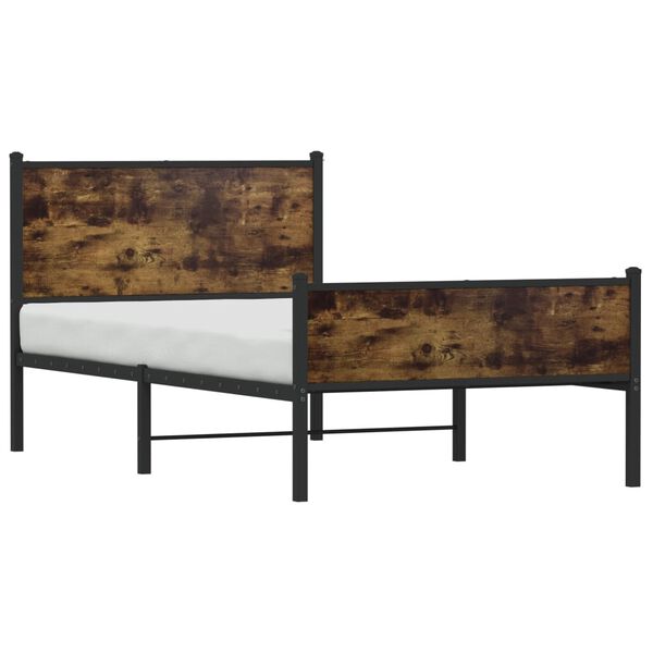 vidaXL Metallbett ohne Matratze R&auml;uchereiche 100x190 cm