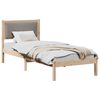 vidaXL Bettrahmen mit Kopfteil Taupe 80 x 200 cm Massives Kiefernholz