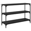 vidaXL B&uuml;cherregal Schwarz Eichen-Optik 100 x 33 x 70,5 cm
