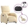 vidaXL Relaxsessel Elektrisch Creme Stoff