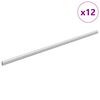 vidaXL Kleiderstange 12 pcs Silber 964 x 15 x 29 mm Aluminiumlegierung
