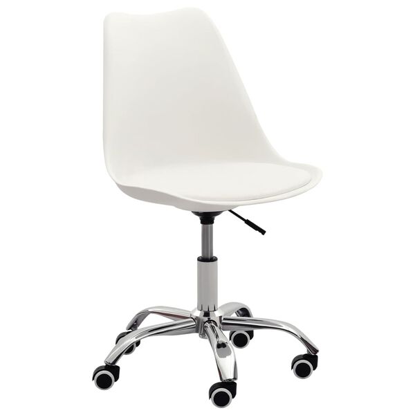 vidaXL Esszimmerst&uuml;hle 2 Stk. Wei&szlig; Kunstleder
