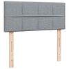 vidaXL Boxspringbett mit Matratze Hellgrau 120x200 cm Stoff