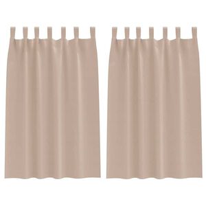 vidaXL Verdunkelungs-Vorh&auml;nge mit Ringen 2 stk. Taupe 175 x 140 cm