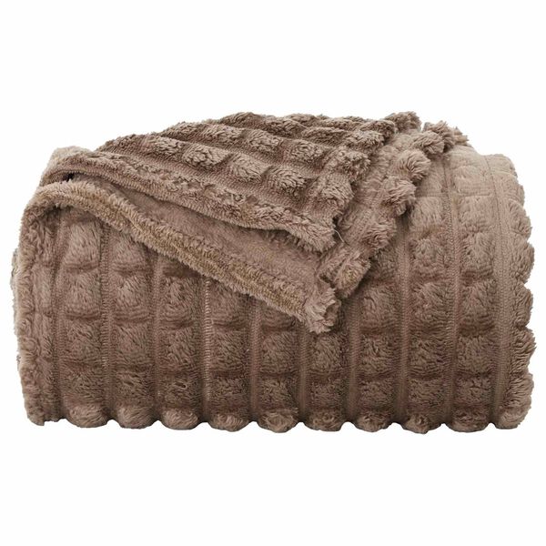 vidaXL &Uuml;berwurfdecke Kamel 150 x 130 cm Fleece