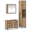 vidaXL Badezimmerm&ouml;bel-Set 3 stk. Artisan-Eiche 80 x 33 x 60 cm