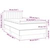 vidaXL Boxspringbett mit Matratze Blau 90x200 cm Stoff
