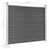 vidaXL Zaunelement Set WPC 526x146 cm Schwarz