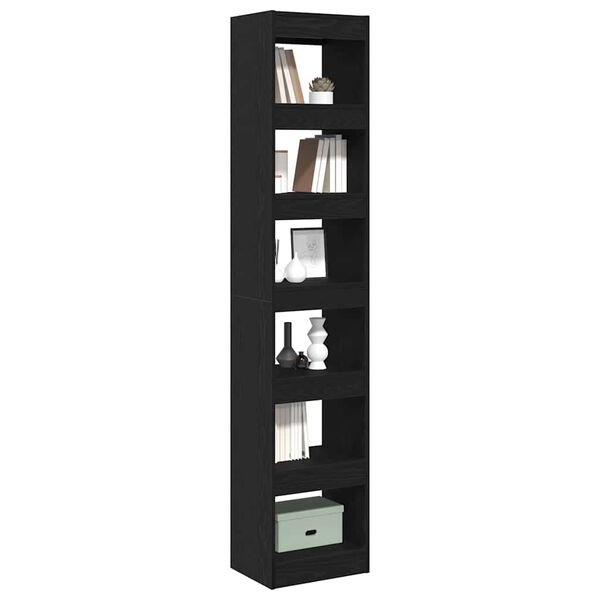 vidaXL Bücherregal Schwarz Eichen-Optik 40 x 30 x 198 cm Holzwerkstoff