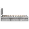 vidaXL Bettrahmen Beton Grau 75 x 190 cm Massives Kiefernholz